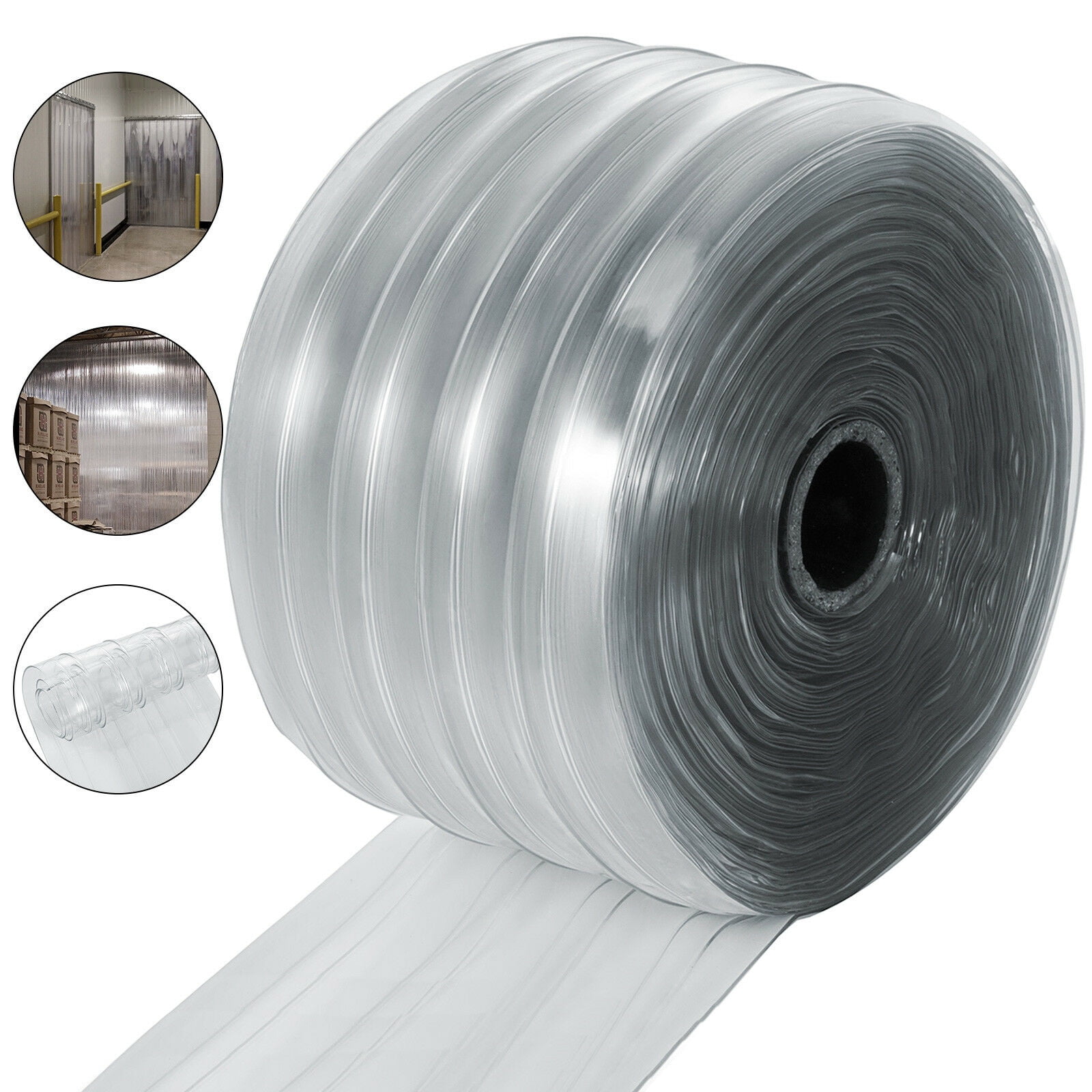 VEVOR PVC Strip Curtain 45m/147ft Roll Warehouse 2.5mm/0.1in Outdoor