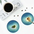 thumbnail image 5 of Balery 6 Pcs Paradise Island In The Form Of Heartleather Coasters Set, Drink Table Cup Coasters For Living Room Kitchen Coffee Decor, 5 of 9