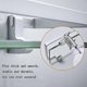 thumbnail image 3 of Tempered Glass Bathroom Shelf, 50cm Shower Wall Shelf, No Drilling Rectangular Wall Mounted Mirror Front Shelf with Anodized Aluminum Rail Fixin, 3 of 4