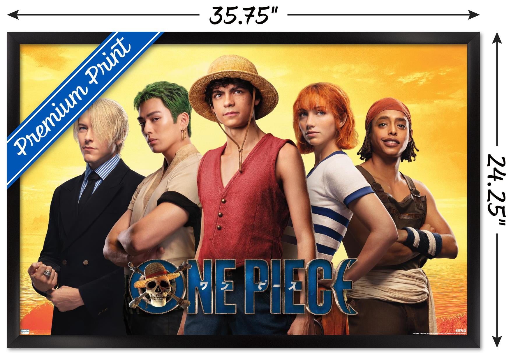 Netflix One Piece - Collage Wall Poster, 22.375" x 34" Framed