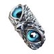 thumbnail image 5 of Qarigey Anillo de búho con ojo retro, no es fácil de deformar y anillo de ojo galvanizado, ojos de estilo de alta gama abiertos, azul cielo Type2 NO2, 5 of 6