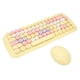 thumbnail image 5 of Lindo teclado y mouse combinado teclado inalámbrico de 84 teclas de colores mixtos con tecla redonda mouse para juegos de 1600DPI mini teclado y mouse combinado PARA Niñas ANGGREK Otros, 5 of 8