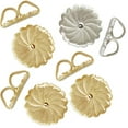 thumbnail image 1 of 6Pcs/3Pairs - 14K Yellow Gold Filled - 2Pcs/1Pair - .925 Sterling Silver Earring Swirl Backs (X-Large Size 9.2x9.4mm) w/ Anti-Tarnish (Total: 8Pcs/4Pairs), 1 of 5