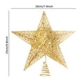 thumbnail image 2 of Home Xmas Tree Craft Five-Pointed Star Christmas Decoration Tree Ornaments Christmas Tree Top Star Gold Glitter GOLD, 2 of 8