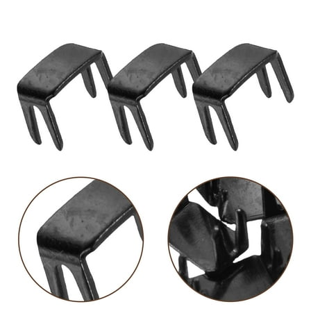LEORX 20Pcs Black Zipper Repair Stopper Kit Four Claw Foot for Daily Use