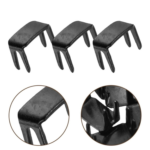 LEORX 20Pcs Black Zipper Repair Stopper Kit Four Claw Foot for Daily Use
