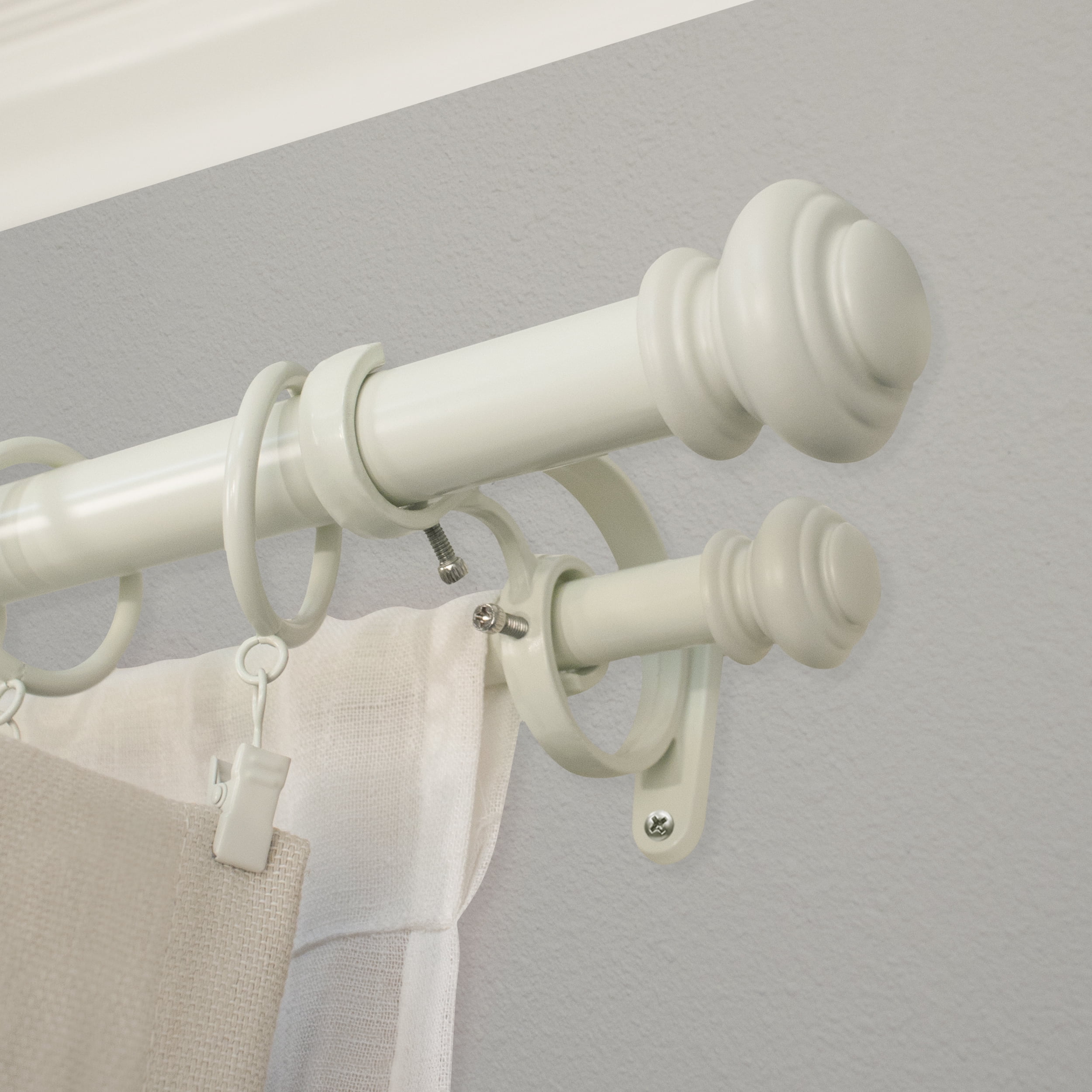 Decopolitan 1 Urn Adjule Double Curtain Rod Set Com