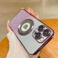 thumbnail image 3 of Funda magnética con MagSafe para iPhone 13 Pro Max, protección completa, delgada, a prueba de golpes, antiarañazos, con purpurina y protector de lente de cámara, con logotipo visible y red antipolvo, 3 of 7