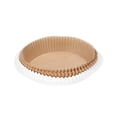 thumbnail image 4 of Elowen Disposable Paper Paper Air Fryer Disposable Paper Liner Mat Wood Pulp Steamer Round Paper Liners Barbecue Oven Baking Cooking Non-Stick Oil Paper Kitchen Pan Pad, 4 of 7