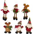 thumbnail image 1 of Adornos para árboles de Navidad, adornos navideños de felpa colgantes Papá Noel, muñeco de nieve, renos, 1 of 5