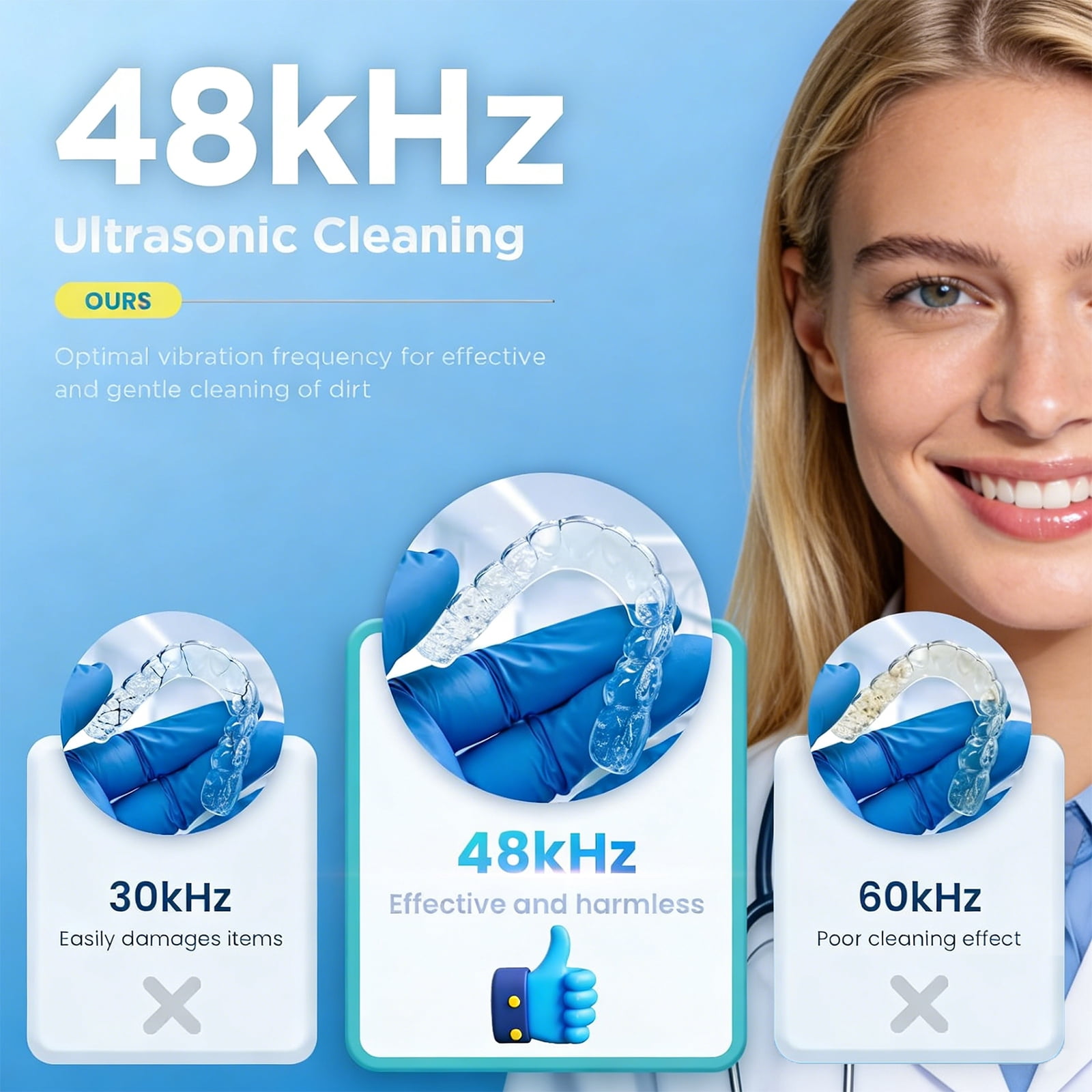 Ultrasonic Cordless Water Flosser, 2 Modes Portable Oral Irrigator with 250mL Detachable Tank, Rechargeable Waterproof Teeth Cleaner for Home and Travel