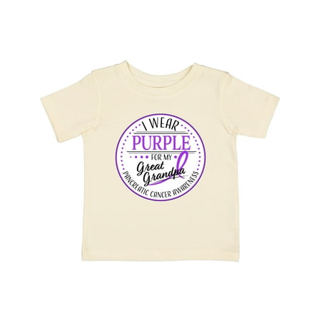 

Inktastic I Wear Purple for My Great Grandpa- Pancreatic Cancer Awareness Gift Baby Boy or Baby Girl T-Shirt
