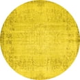 thumbnail image 1 of Ahgly Company Indoor Round Abstract Yellow Contemporary Area Rugs, 7' Round, 1 of 4