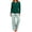 C Green Floral, variant on Women Pajamas Sets Long Sleeve 2 Piece Lounge Set Casual Crewneck Sleepwear Tops and Long Printed Pants Soft Pjs Outfits with Pockets
