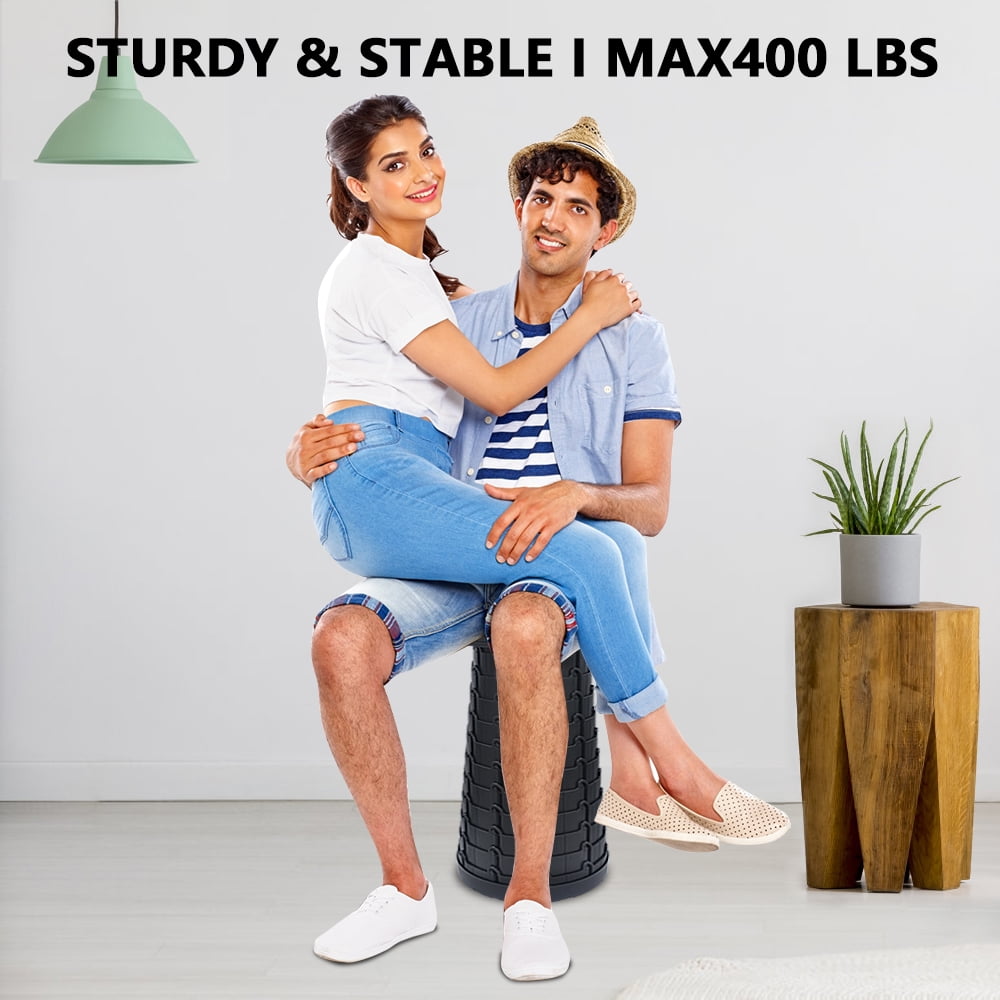2022 Upgraded Folding Stool, Load Capacity 400lbs Portable ...