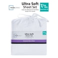 thumbnail image 2 of Mainstays Washed Ultra Soft Microfiber Bed Sheet Set, Twin-TXL, Arctic White, 3 Piece, 2 of 9