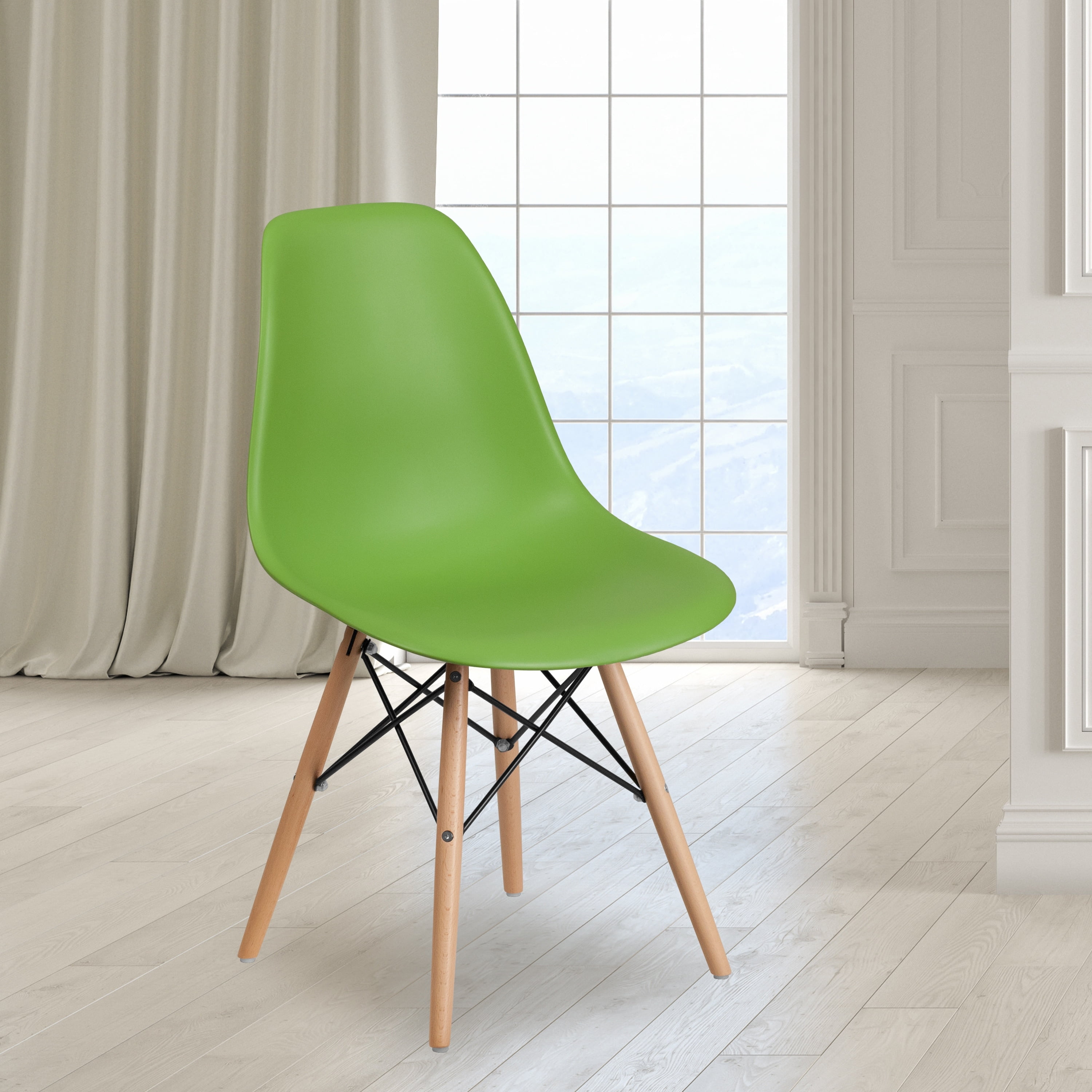Lancaster Home Plastic Chair with Wooden Legs - Walmart.com