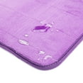 thumbnail image 6 of 20" x 24" Memory Foam Bathroom Rugs Toilet Mats, U-Shaped Commode Contour Rug, Super Water Absorption, Purple, 6 of 7
