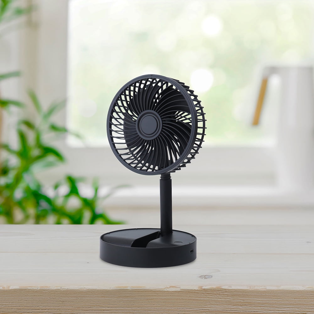 Mainstays 6 inch Rechargeable USB Foldable Fan with 3 speeds Black