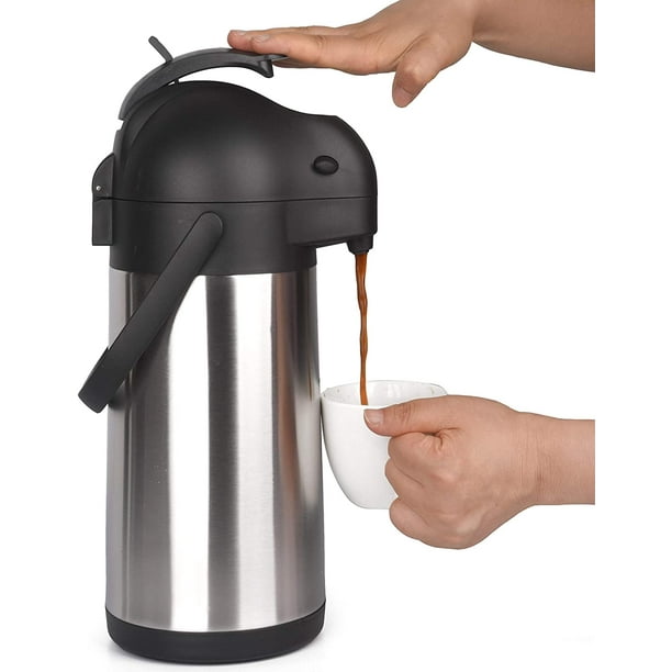 Cresimo 2.2 Liter Airpot Thermal Coffee Carafe with Pump