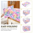 thumbnail image 3 of Iauyy Large Storage Box with Lid - Foldable Home Storage Bins for Clothes Toy Holiday Decor, Rainbow Macaron Color (42*32*30cm), 3 of 6
