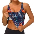 thumbnail image 4 of Lsque Tropical Flower Printed Women'S Sports Bra, Compression, Moisture Wicking, High-Impact Sports Bra For Women,Supportive sports bra-, 4 of 9