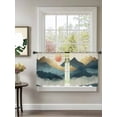 thumbnail image 2 of Sheer Curtains 54 inches Long, Nature Scenery Forest Sun Mountain Landscape Light Filtering Sheer Window Curtains Rod Pocket Voile Drapes for Bedroom Living Room, 52"W x 54"L 2 Panels, 2 of 7