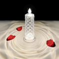 thumbnail image 4 of Rose Shadow LED Crystal Candles, Flameless Flickering Pillar Candles with Rose Projection for Valentine's Wedding Decor (4-Pack), 4 of 8