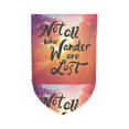 thumbnail image 5 of Wukai Not All Who Wander Are Lost Print Garden Flag 12.5x18 Inch Double Sided Sun-resistant Rain-resistant, Wrinkle-resistant Colorfast(Only Flag), 5 of 7