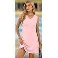 thumbnail image 3 of Summer Casual Beach Dress for Women Pink XL, 3 of 6