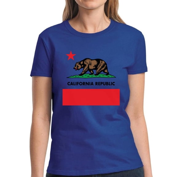 California Republic Bear Shirt for Women - S M L XL 2XL 3XL Cali Graphic Tee - Western USA State California Ladies T-Shirt Gift