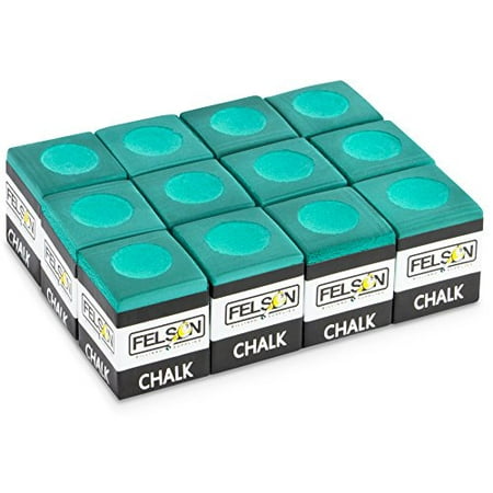 Felson Billiard Supplies Box of 12 Cubes of Pool Cue Chalk, Billiard Accessories