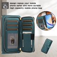 thumbnail image 2 of YEYKX Funda Tipo Billetera para Samsung Galaxy A34 5G 6,6 Pulgadas con Correa para Muñeca/hombro, 9 Ranuras para Tarjetas, Monedero con Cierre, Funda Cell Phone a Cuadros de Cuero de Lujo, 2 of 10