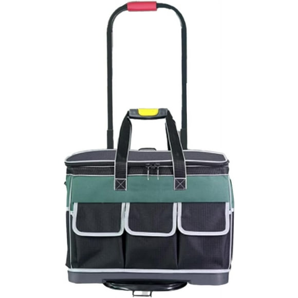 UTAH-Rolling Tool Box, Rolling Tool Bag, Tool Box Storage Tool Bag Plastic Bottom Large Capacity Tool Storage Organizer Tool Box Tool Bag for Carpenter Electricians