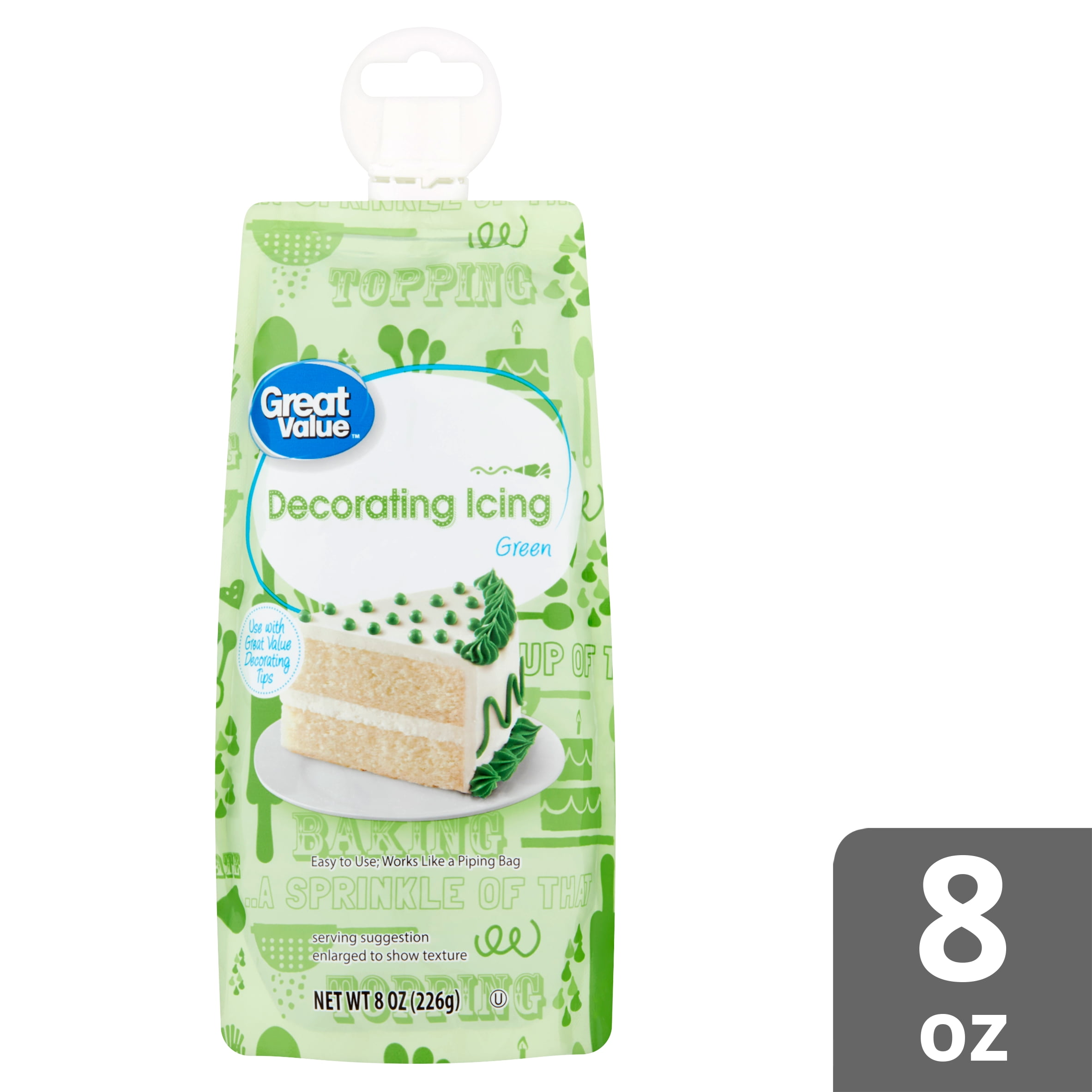 Great Value Green Decorating Icing, 8 oz