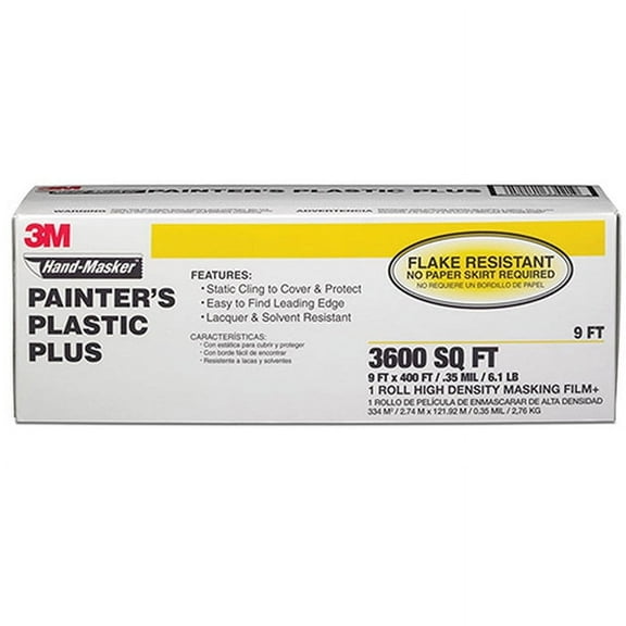 24-Rolls of 9’ x 400’ 3M MFB-9 Hand-Masker High Density Painter’s Plastic Plus