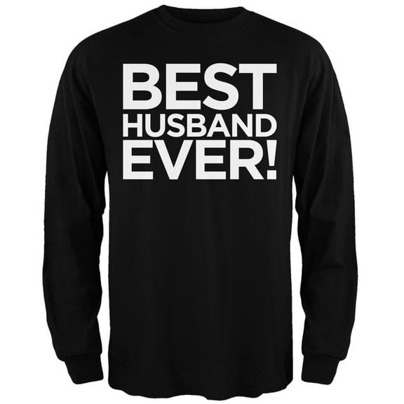 Best Husband Ever Black Adult Long Sleeve T-Shirt - Large