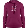 thumbnail image 3 of God Loves All Lives Ladies Pullover Hooded Sweatshirt, 3 of 5
