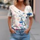 thumbnail image 4 of Top de Verano Mujeres Cuello en V Casual Manga Corta Primavera Y Top de Verano, Tops Cortos para Mujeres, 4 of 5