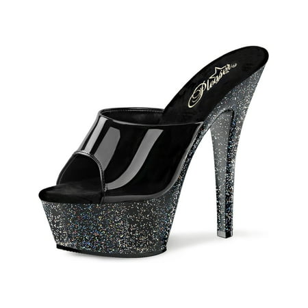 Pleaser - Womens Sparkly High Heels Platform Slide Sandals ...