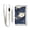 Blue Cloud White Flower, variant on Nylon Trifold Card Wallet with ID Window Zipper Pocket for Men Women Teen Mountains Trees Flowers Birds