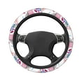 thumbnail image 4 of YFYANG Universal Elastic Purple Watercolor Abstract Graffiti Car Steering Wheel Cover, Non-Slip Sweat Absorbent, 4 of 8