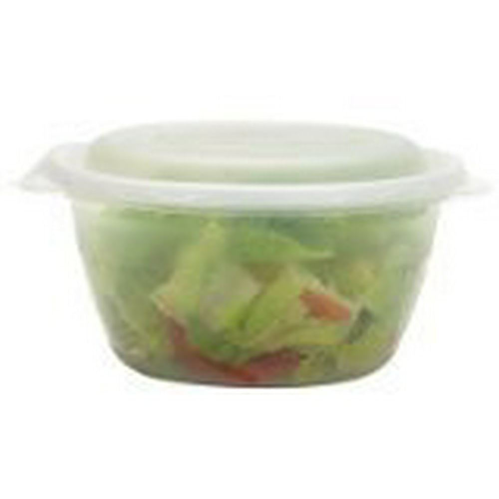 Rubbermaid Container Freezer 50 Oz Round Clear Base, Red Lid 3 / Box