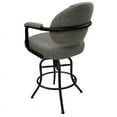 thumbnail image 3 of Home Square 30" Vinyl Swivel Tilt Bar Stool in Mojave Gray and Black - Set of 3, 3 of 4