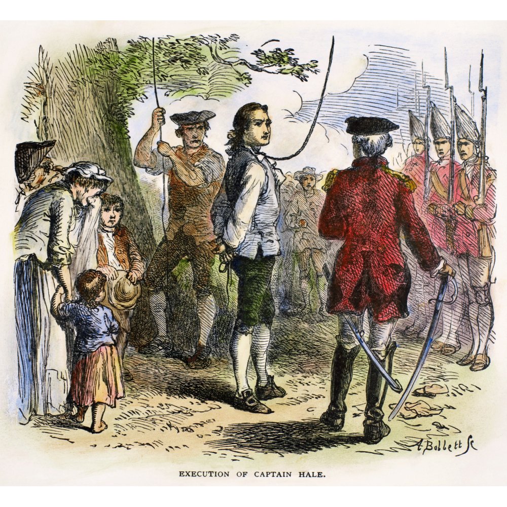 Nathan Hale (17551776) Namerican Revolutionary Hero The Hanging Of
