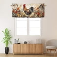 thumbnail image 2 of Farmhouse Rooster Kitchen Window Curtain Valance Rustic Farm Flowers Wooden Barn Retro Country Window Valance for Bedroom Bathroom Living Room Dining Room Valances Set 54 by 18 in, 1 Panel, 2 of 6