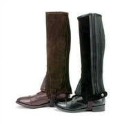 Tough1 Suede Leather Half Chaps Small Brown