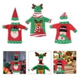 thumbnail image 6 of Toddmomy Wine Bottle Sweater Clothes Red 17x13cm Fabric Hat Shape For Holiday Gathering 3Pcs, 6 of 8