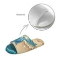 thumbnail image 5 of Xoenoiee Beach Turtle Starfish Print Women Men Flannel Slippers, Slip on House Shoes Warm Breathable Fleece Slippers Open Toe House Shoes for Home Hotel, 7.5-8.5 Women/6.5-7.5 Men, 5 of 7