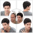 thumbnail image 2 of Peluca de hombre de pelo corto rizado y negro, peluca sintética natural de moda para uso diario y fiesta (negra), 2 of 5
